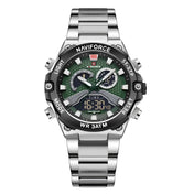 Men Military Quartz Luminous Dual Display Waterproof  Digital Alarm Watch