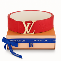Louis Vuitton x Supreme Red Initiales Belt